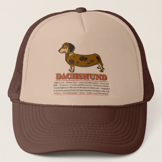 Dachshund Dictionary Trucker Pet (Voorkant)