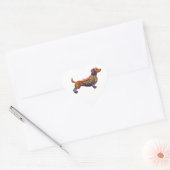 Dachshund digital art sticker (Envelop)