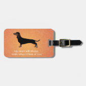Dachshund - Dinking van uw ontwerp Bagagelabel (Voorkant horizontaal)