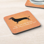 Dachshund - Dinking van uw ontwerp Bier Onderzetter (Linkerzijde)