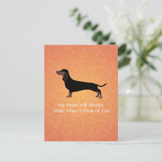 Dachshund - Dinking van uw ontwerp Briefkaart (Staand voorkant)