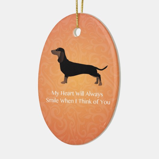 Dachshund - Dinking van uw ontwerp Keramisch Ornament (Links)