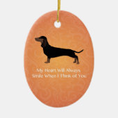 Dachshund - Dinking van uw ontwerp Keramisch Ornament (Voorkant)