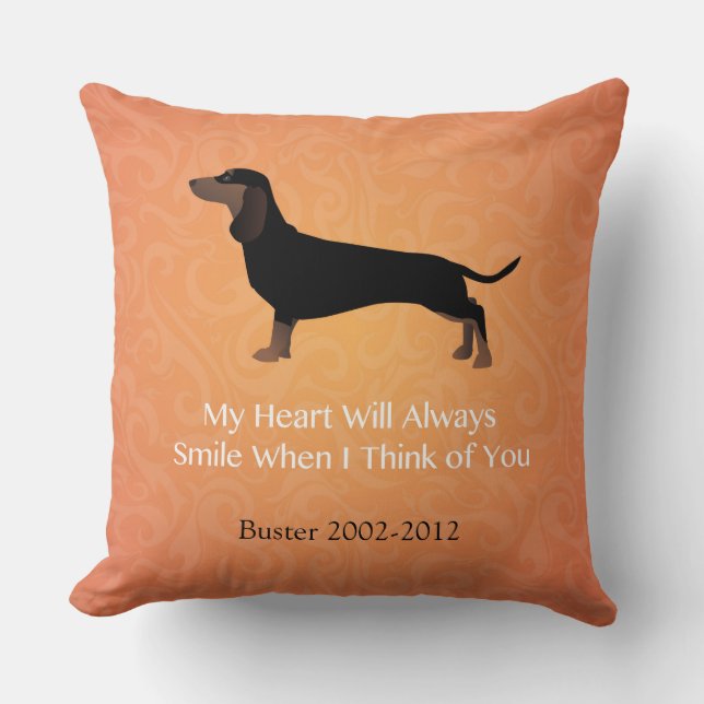 Dachshund - Dinking van uw ontwerp Kussen (Voorkant)