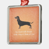Dachshund - Dinking van uw ontwerp Metalen Ornament (Links)
