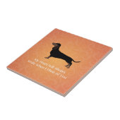 Dachshund - Dinking van uw ontwerp Tegeltje (Zijkant)