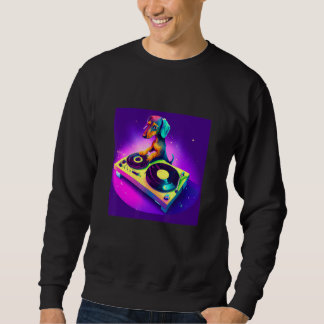 Dachshund DJ Vaporwave Hond Esthetische Jongens Me Trui