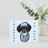 DACHSHUND DOCTOR BRIEFKAART (Staand voorkant)