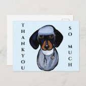 DACHSHUND DOCTOR BRIEFKAART (Voorkant / Achterkant)