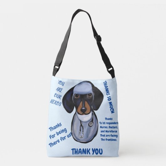 DACHSHUND DOCTOR CROSSBODY TAS (Achterkant)