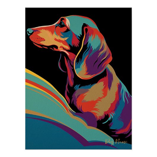 Dachshund Dog 003 - Bruno Pokopen Perfect Poster (Voorkant)