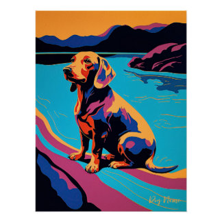 Dachshund Dog 004 - Bruno Pokopen Perfect Poster