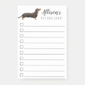 Dachshund Dog - Aangepast om lijst te doen Post-it® Notes (Voorkant)