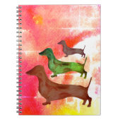 Dachshund Dog Abstract Art Illustratie Notitieboek (Voorkant)