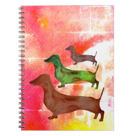 Dachshund Dog Abstract Art Illustratie Notitieboek