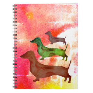 Dachshund Dog Abstract Art Illustratie Notitieboek
