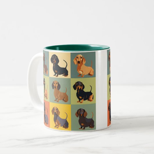 Dachshund Dog Afbeelding Mok (Voorkant links)