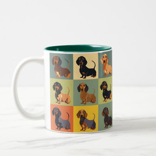 Dachshund Dog Afbeelding Mok (Links)