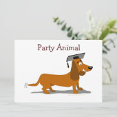 Dachshund Dog Afstuderen Sjabloon (Staand voorkant)