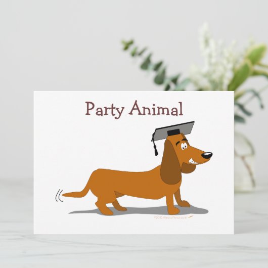  Dachshund Dog Afstuderen Sjabloon (Staand voorkant)