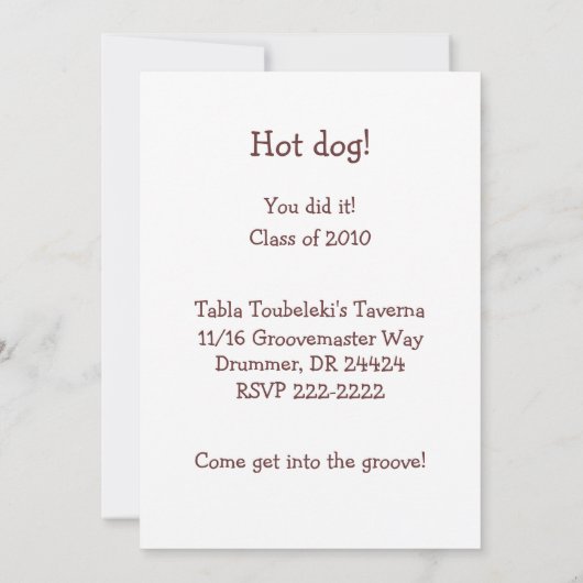 Dachshund Dog Afstuderen Sjabloon (Achterkant)