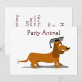 Dachshund Dog Afstuderen Sjabloon (Voorkant / Achterkant)