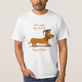  Dachshund Dog Afstuderen Sjabloon T-shirt (Voorkant)