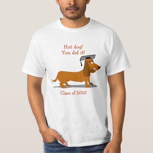  Dachshund Dog Afstuderen Sjabloon T-shirt (Voorkant)