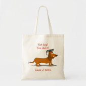  Dachshund Dog Afstuderen Sjabloon Tote Bag (Voorkant)