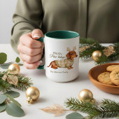 Dachshund Dog Antlers Christmas Checkered Sweater  Mok