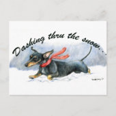 Dachshund Dog Art Briefkaart (Voorkant)