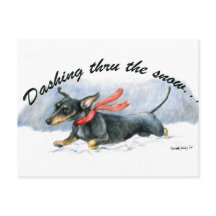 Dachshund Dog Art Briefkaart