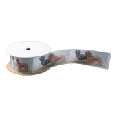 Dachshund Dog Art Ribbon Satijnen Lint (Spoel)