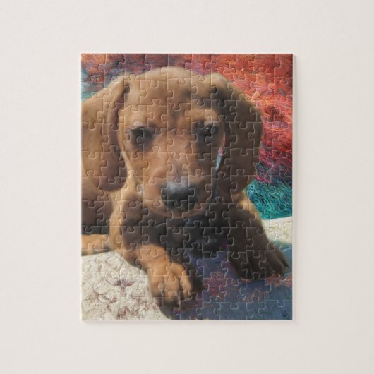 Dachshund - Dog Art - Schilderen - Pet Portret Legpuzzel (Verticaal)