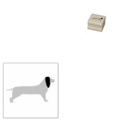 Dachshund Dog Art Stamp Rubberstempel (Gestempeld)