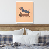 Dachshund Dog Art | Startdecor Canvas Afdruk (Insitu (Slaapkamer))