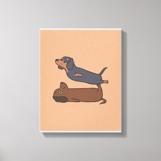 Dachshund Dog Art | Startdecor Canvas Afdruk (Voorkant)