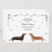 Dachshund Dog Baby shower Kaart (Voorkant / Achterkant)