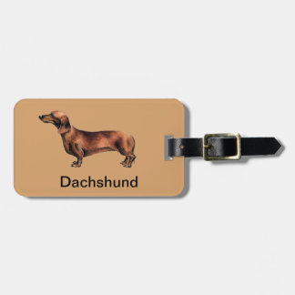 Dachshund Dog Bagagelabel