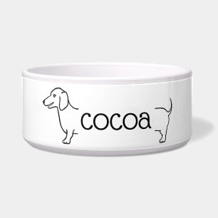 Dachshund Dog Border Cute Doxie Name Voerbakje