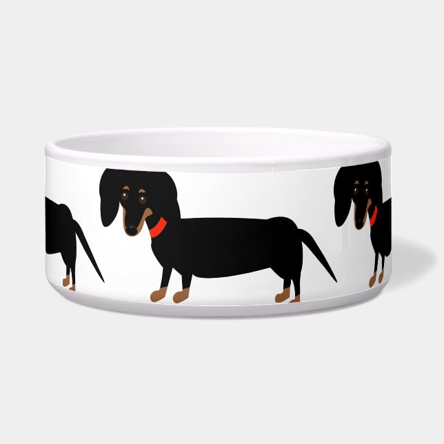 Dachshund Dog Bowl Voerbakje (Voorkant)