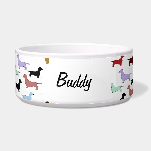 Dachshund Dog Bowl Voerbakje (Voorkant)
