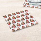 Dachshund Dog Breed Christmas Kartonnen Onderzetters (Schuin)
