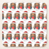 Dachshund Dog Breed Christmas Kartonnen Onderzetters (Voorkant)