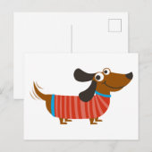 Dachshund Dog Briefkaart (Voorkant / Achterkant)