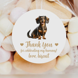 Dachshund Dog Bruiloft Favor Stickers