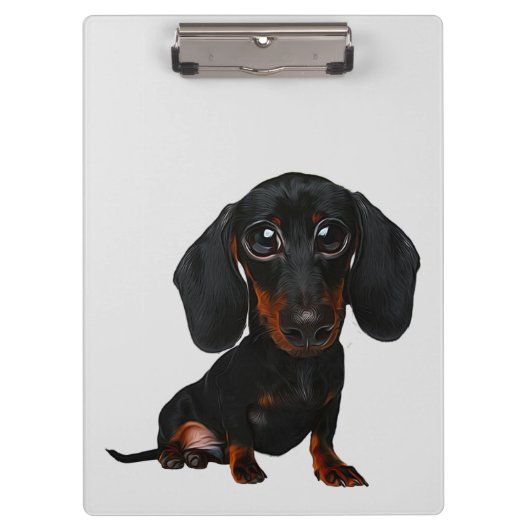 Dachshund Dog Caricature Cliboard Klembord (Voorkant)