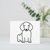 Dachshund Dog Cartoon Briefkaart (Staand voorkant)