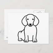 Dachshund Dog Cartoon Briefkaart (Voorkant / Achterkant)