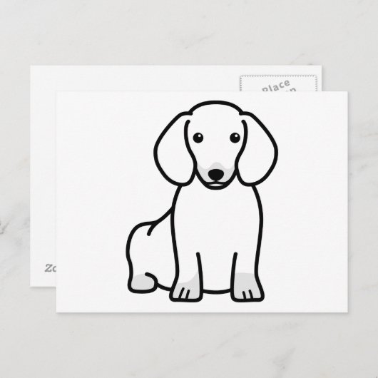 Dachshund Dog Cartoon Briefkaart (Voorkant / Achterkant)